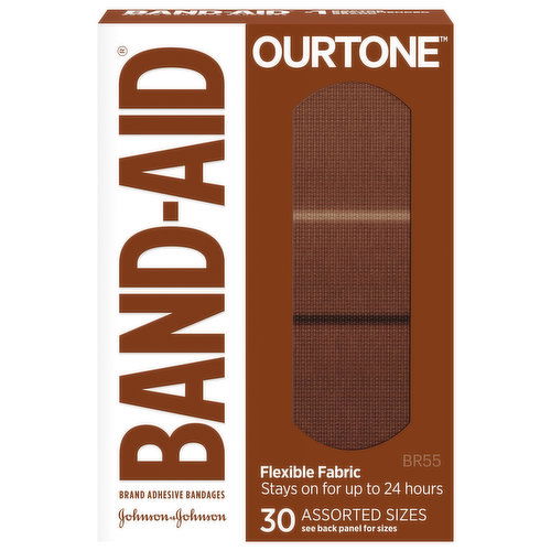 Band-Aid Ourtone Adhesive Bandages, Flexible Fabric, Assorted Sizes, BR55