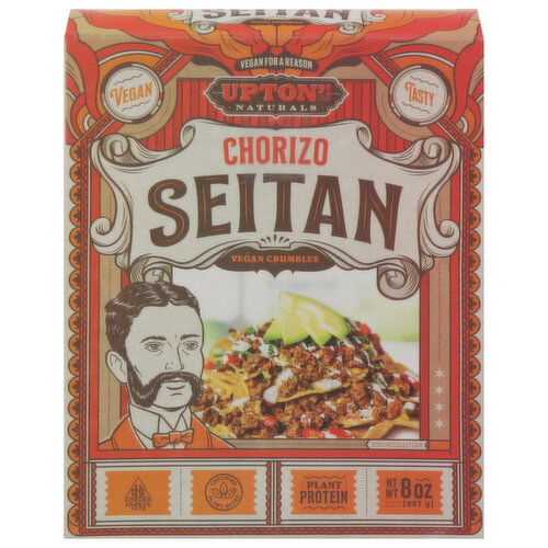 Upton's Naturals Seitan, Vegan Crumbles, Chorizo