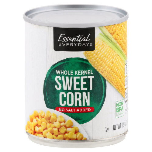 Essential Everyday Sweet Corn, No Salt Added, Whole Kernel