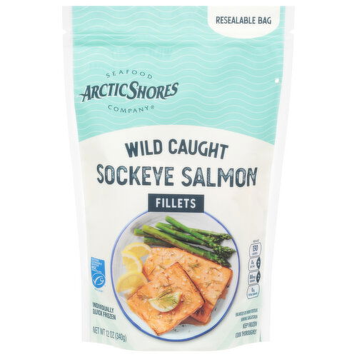 Arctic Shores Sockeye Salmon Fillets, Wild Caught