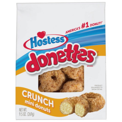 Hostess Donettes Donuts, Crunch, Mini