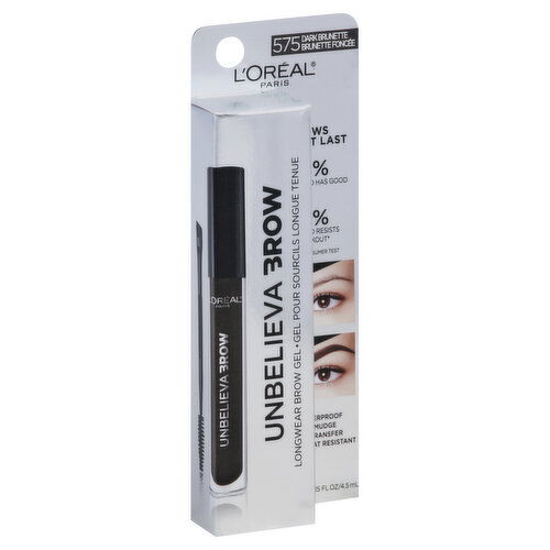 L'Oreal UnbelievaBrow Brow Gel, Longwear, Dark Brunette 575