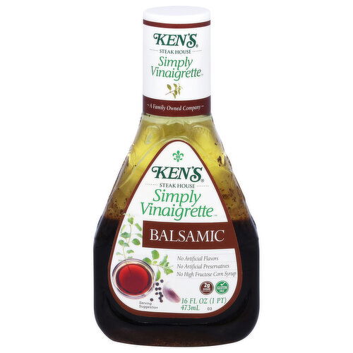Ken's Steak House Simply Vinaigrette Balsamic Dressing