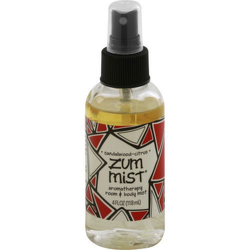 Zum Mist Aromatherapy Room & Body Mist, Sandalwood-Citrus