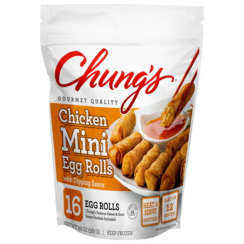 Chung's Egg Rolls, Chicken, Mini