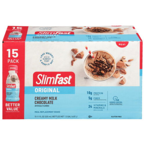 SlimFast Original Meal Replacement Shake, Creamy Milk Chocolate