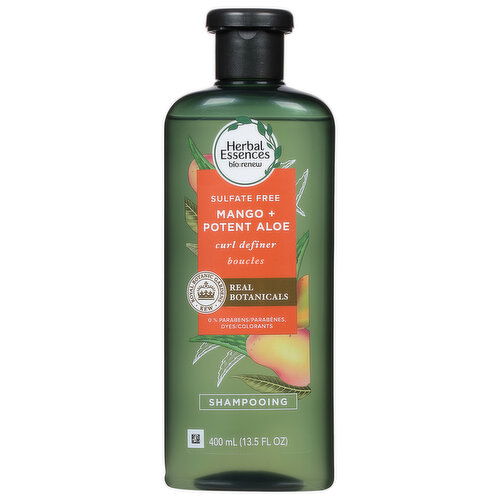 Herbal Essences Bio:Renew Shampoo, Sulfate Free, Mango + Potent Aloe, Curl Definer