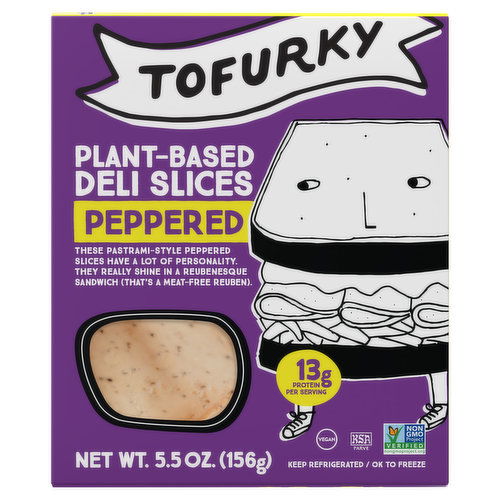 Tofurky Deli Slices, Plant-Based, Peppered