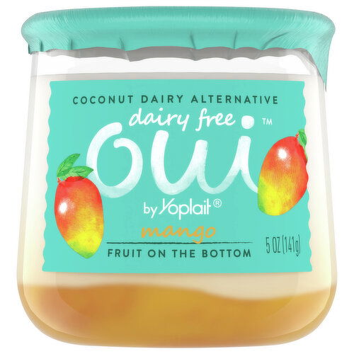 Oui Coconut Dairy Alternative, Dairy Free, Fruit on the Bottom, Mango