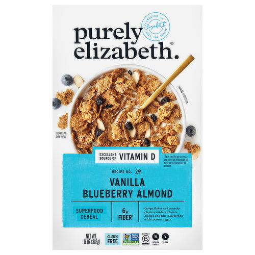 Purely Elizabeth Superfood Cereal, Vanilla Blueberry Almond