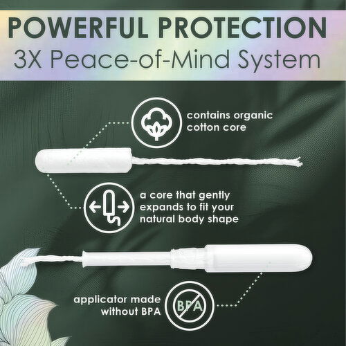 L. Organic Cotton Cotton Tampons Regular/Super Absorbency