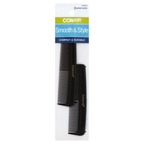 conair Pocket Combs, Smooth & Style