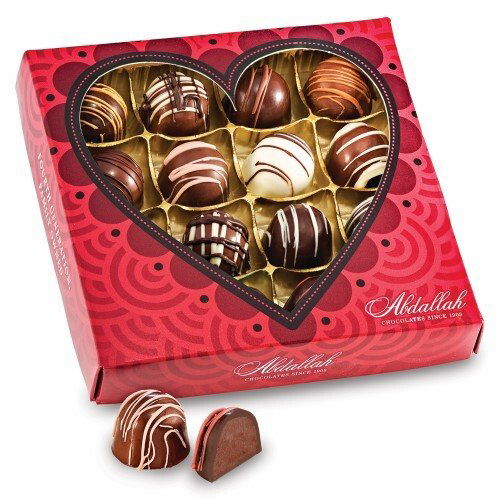 Abdallah Valentine’s Day Assorted Truffles Heart Window