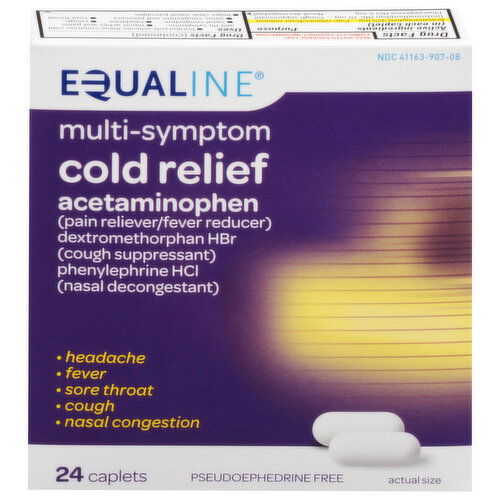 Equaline Cold Relief, Multi-Symptom, Caplets