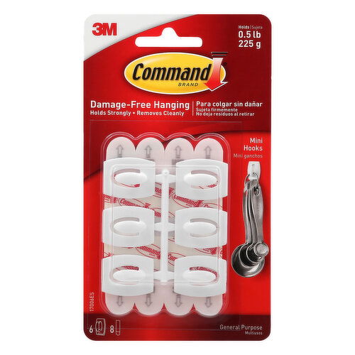 Command Mini Hooks, General Purpose