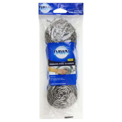 Dawn Scourers, Stainless Steel, 3 Pack!