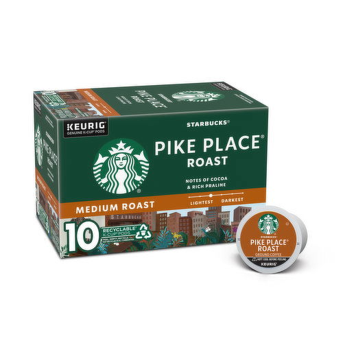 Starbucks K-Cup Coffee Pods, Pike Place Medium Roast