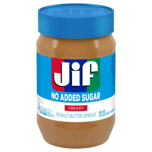 Jif Peanut Butter Spread, No Added Sugar, Creamy
