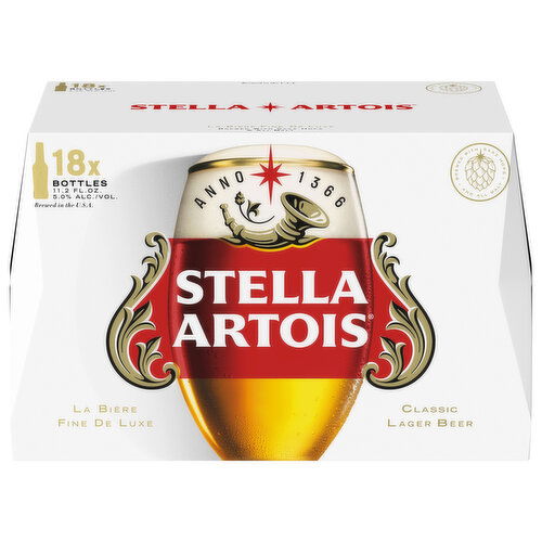 Stella Artois Beer, Classic, Lager