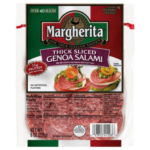 Margherita Genoa Salami, Thick Sliced