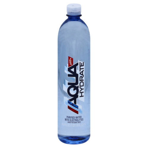 AQUAhydrate Purified Water, with Electrolytes, pH9+