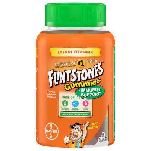 Flintstones Multivitamin Supplement, Children's, +Immunity Support, Gummies