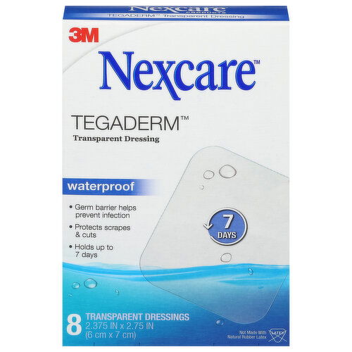 Nexcare Tegaderm Transparent Dressings, Waterproof