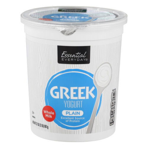 Essential Everyday Yogurt, Greek, Whole Milk, Plain