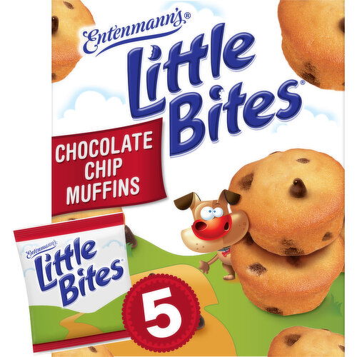 Entenmann's Little Bites Chocolate Chip Mini Muffins, 5 packs, (4 ct each), 8.25 lbs Case