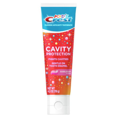 Crest Kids Cavity Protection Bubblegum Flavor Toothpaste Gel Formula