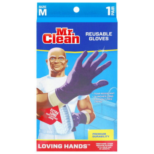 Mr. Clean Loving Hands Reusable Size M Gloves