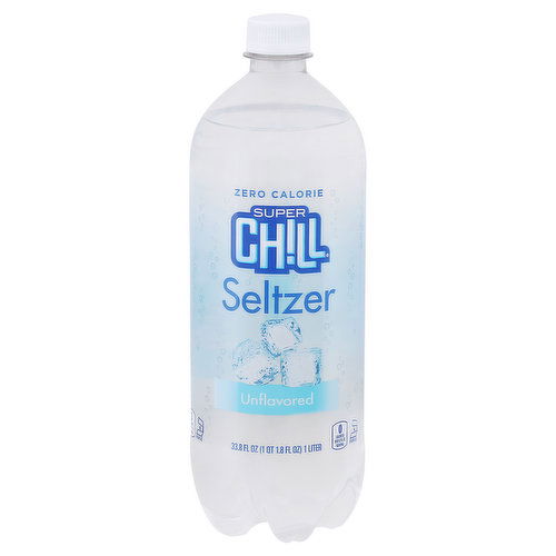 Super Chill Seltzer, Zero Calorie, Unflavored