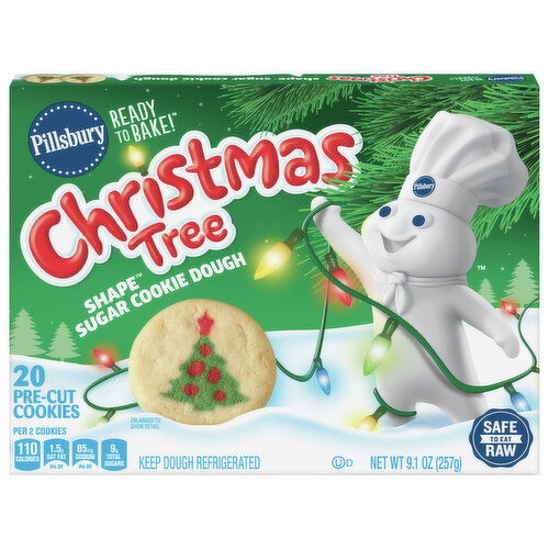 Pillsbury Ready to Bake! Christmas Tree Shape Sugar Cookie Dough