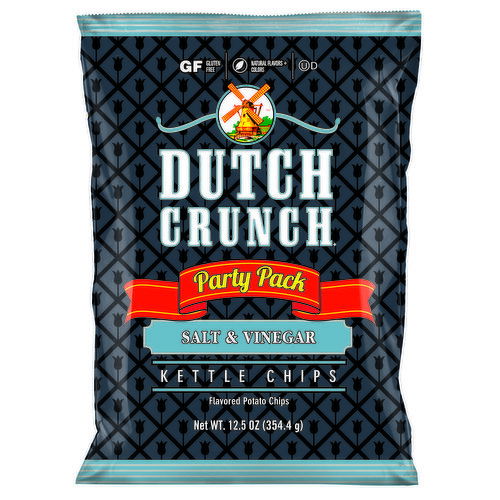 Old Dutch Foods Kettle Chips, Salt & Vinegar, Party Pack