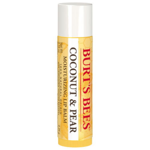 Burt's Bees Lip Balm, Moisturizing, Coconut & Pear