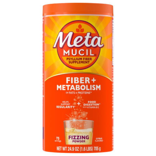 Metamucil Psyllium Fiber Supplement, Citrus Flavored