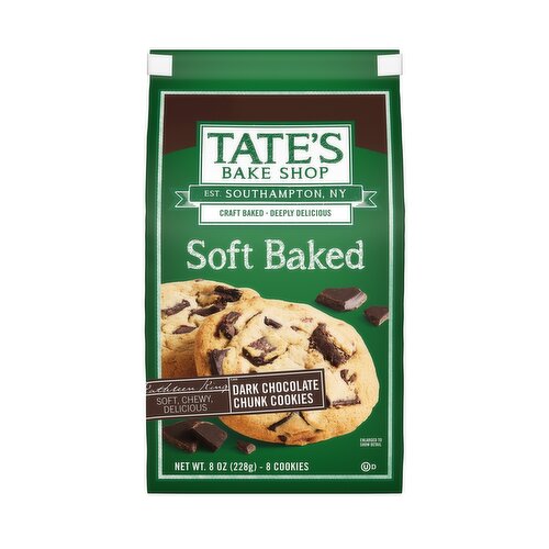 TATE'S Bake Shop Soft Baked Cookies, Dark Chocolate Chunk