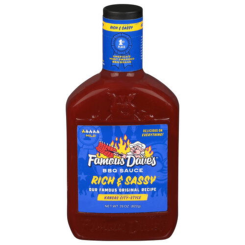 Famous Dave's BBQ Sauce, Rich & Sassy, Mild