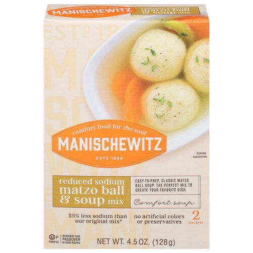 Manischewitz Matzo Ball & Soup Mix, Reduced Sodium