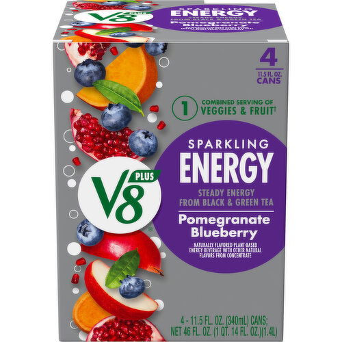 V8® +Energy® Sparkling Pomegranate Blueberry Juice Energy Drink