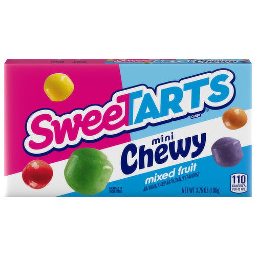 Sweetarts Candy, Mixed Fruit, Chewy, Mini