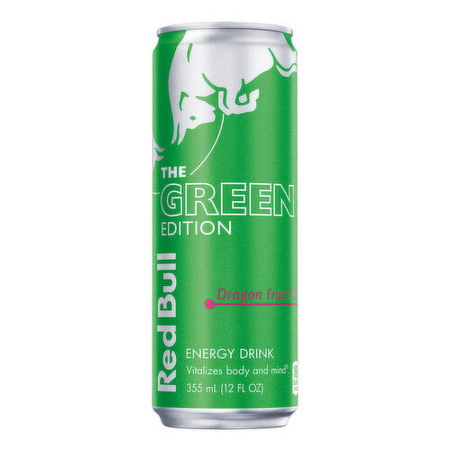 Red Bull Green Edition Energy Drink, Dragon Fruit, 114mg Caffeine