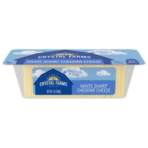 Crystal Farms Cheese, White Sharp Cheddar
