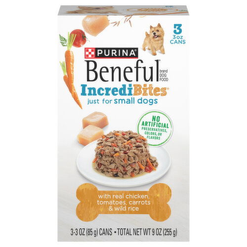 Beneful IncrediBites Small Dogs with Real Chicken, Tomatoes, Carrots & Wild Rice Dog Food
