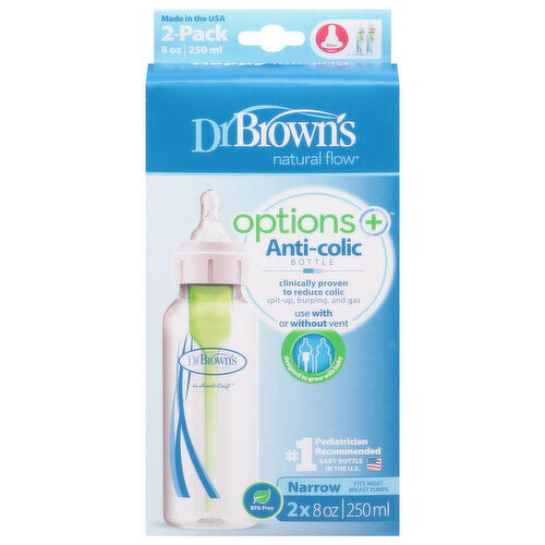 Dr. Brown's Options+ Bottle, Anti-Colic, 8 Ounce, 2-Pack