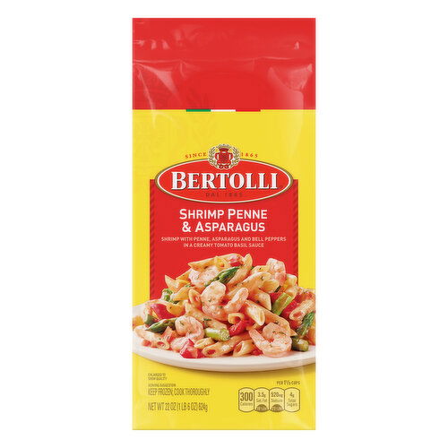 Bertolli Shrimp Penne & Asparagus with Creamy Tomato Basil Sauce Frozen Meal