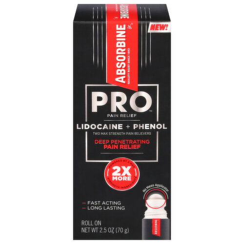 Absorbine Pro Pain Relievers, Max Strength, Deep Penetrating, Roll On