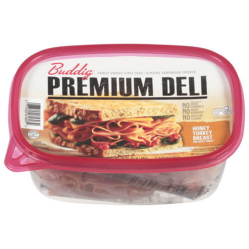 Buddig Premium Deli Lunch Meat, Honey Turkey Breast and White Turkey