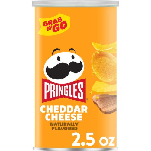 Pringles Potato Crisps Chips, Cheddar Cheese, Grab N' Go Snack Pack