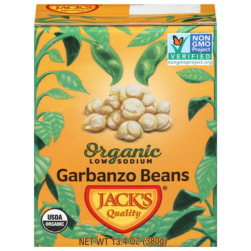 Jacks Quality Garbanzo Beans, Organic, Low Sodium